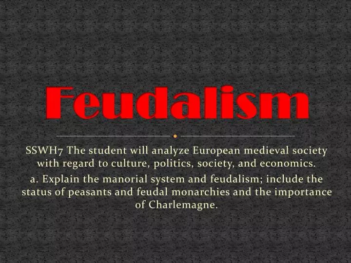 feudalism n.