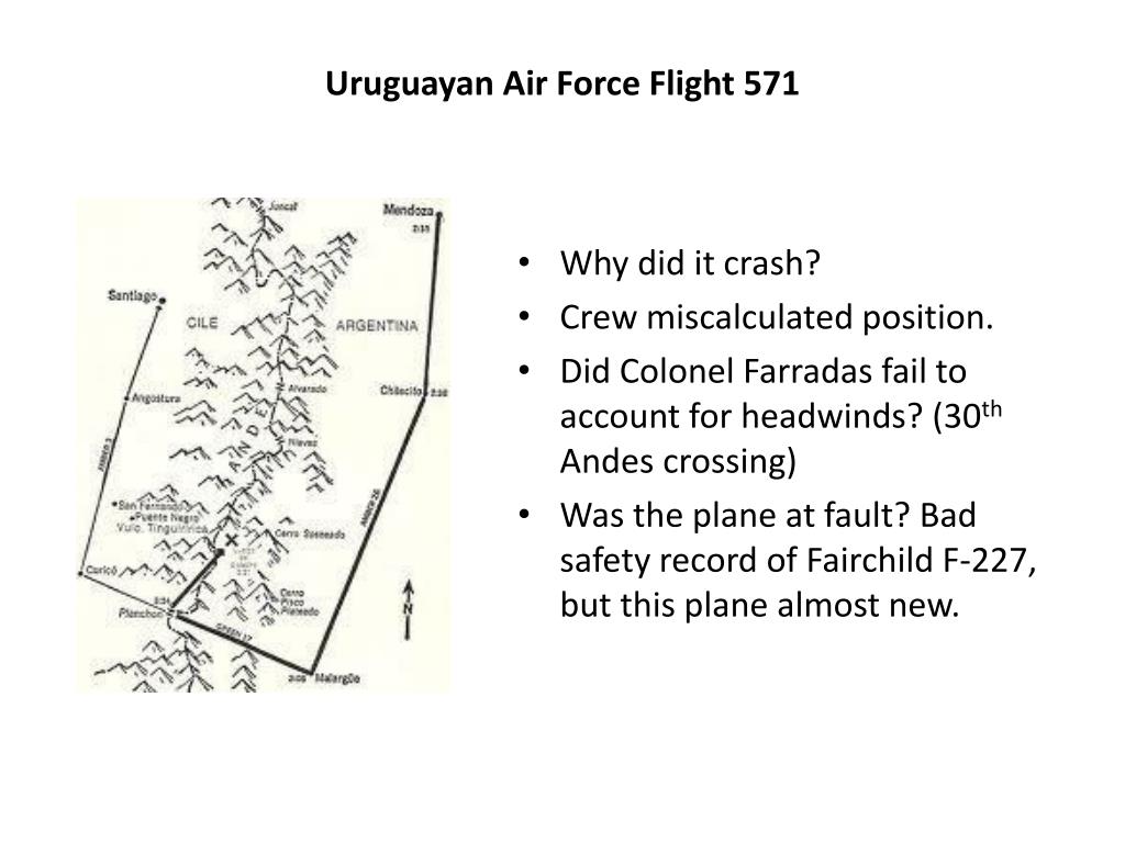 uruguayan air force flight 571 map