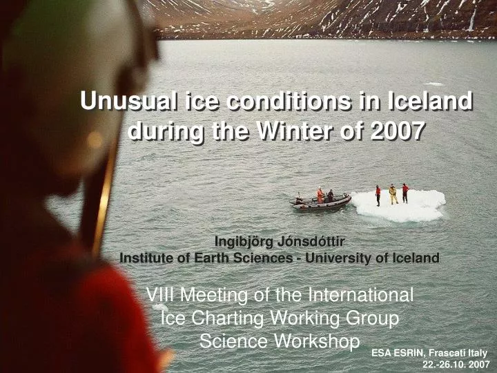 unusual ice conditions in iceland during the winter of 2007 n.