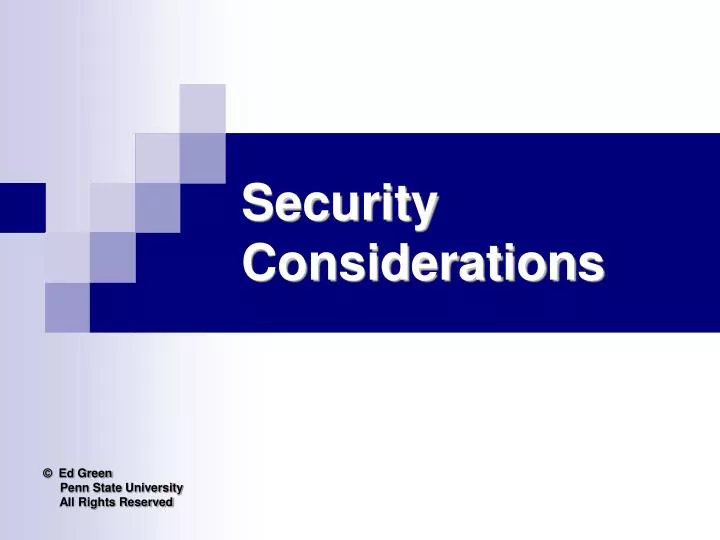 security considerations n.