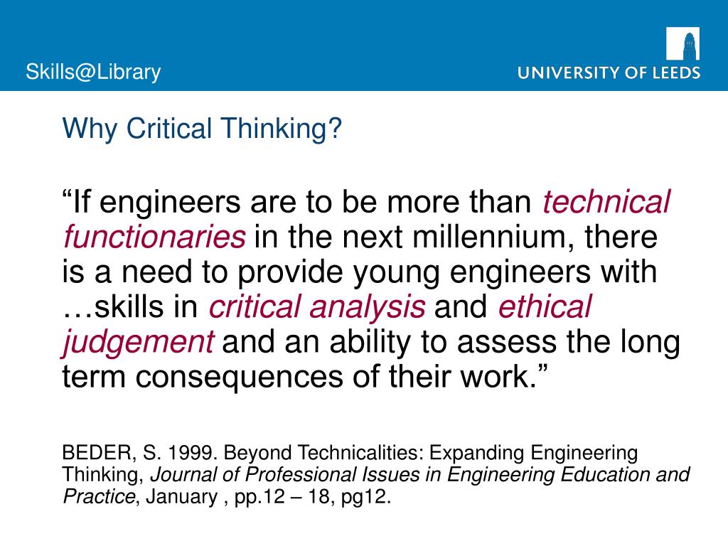 critical thinking in engineering
