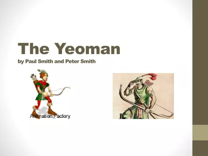 the yeoman by paul smith and peter smith n.