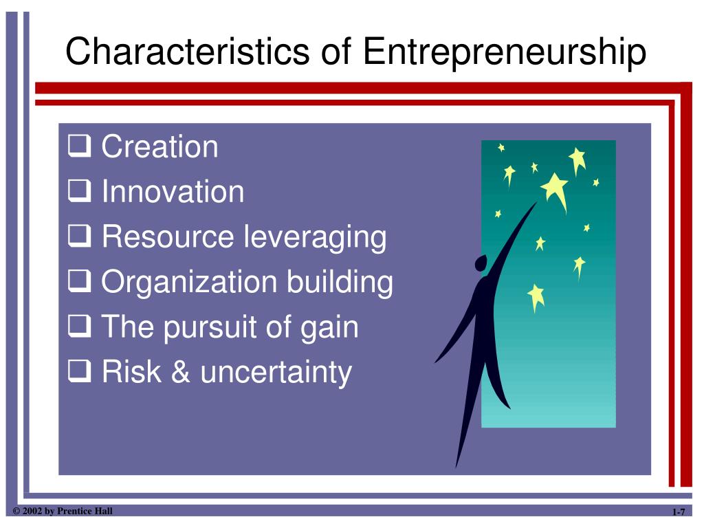 Two Characteristics Of Entrepreneurship PPT - Entrepreneurship PowerPoint Presentation, free download - ID:1021837