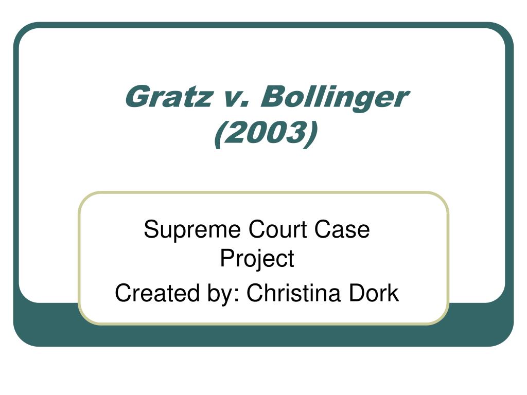 Gratz v bollinger cheap