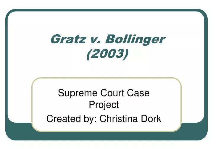 gratz v bollinger 2003 n.