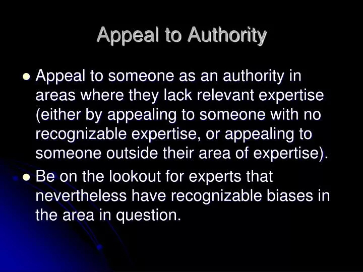 Ppt Appeal To Authority Powerpoint Presentation Free Download Id 1022764