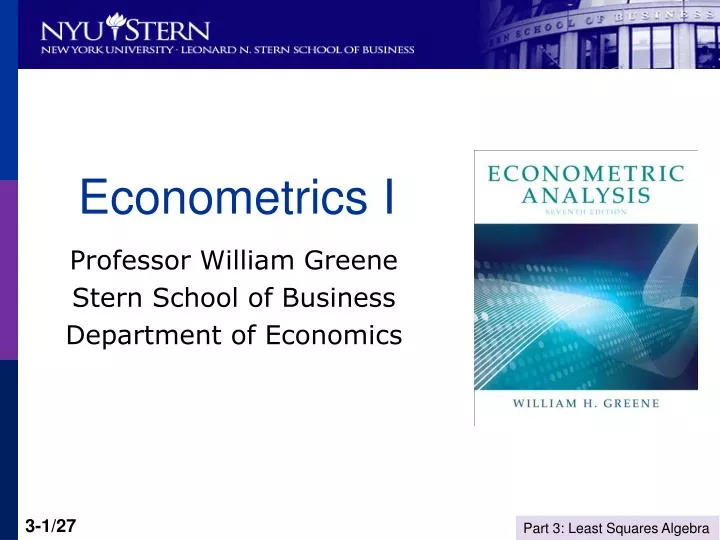 econometrics a regression analysis econometrics a regression analysis