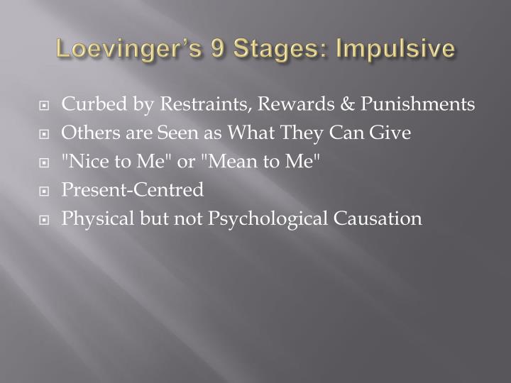 jane loevinger and her theory of ego development essay Jane loevinger ego development definition: jane loevinger's 1976 ego-development stages are based on piaget's model but loevinger concluded that development had the potential to progress into adulthood. jane loevinger and her theory of ego development essay Jane loevinger ego development definition: jane loevinger's 1976 ego-development stages are based on piaget's model but loevinger concluded that development had the potential to progress into adulthood.