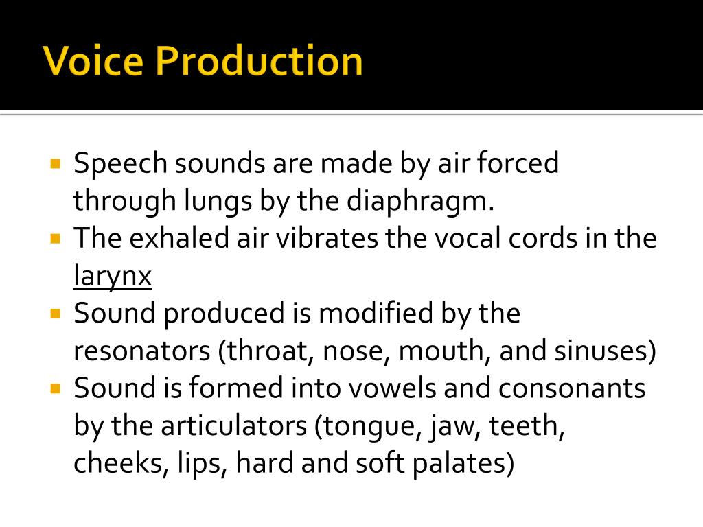 PPT Voice Production and Articulation PowerPoint Presentation, free