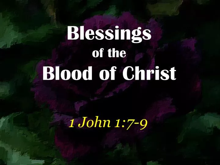 blessings of the blood of christ n.