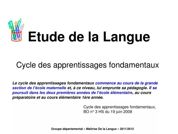 PPT - Etude De La Langue PowerPoint Presentation, Free Download - ID ...