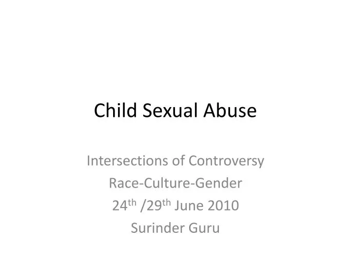 child sexual abuse n.