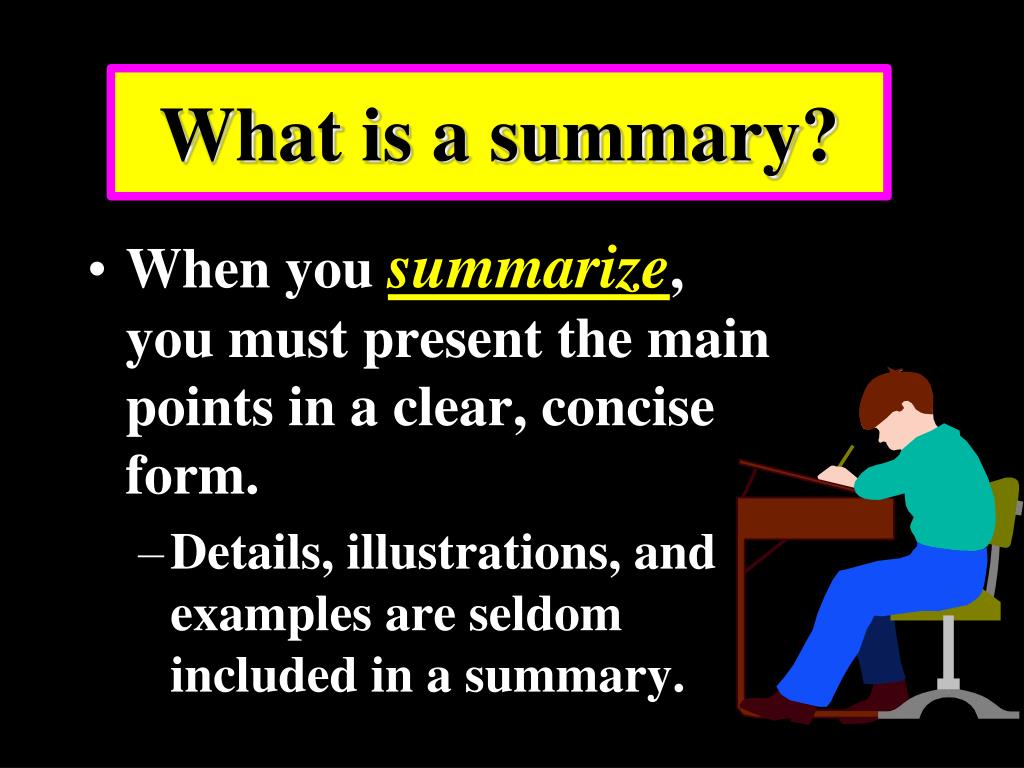 what is a summary means
