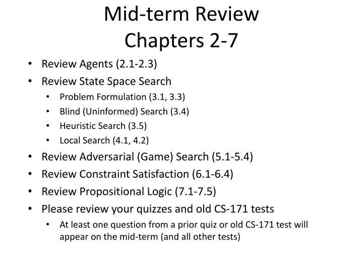mid term review chapters 2 7 n.