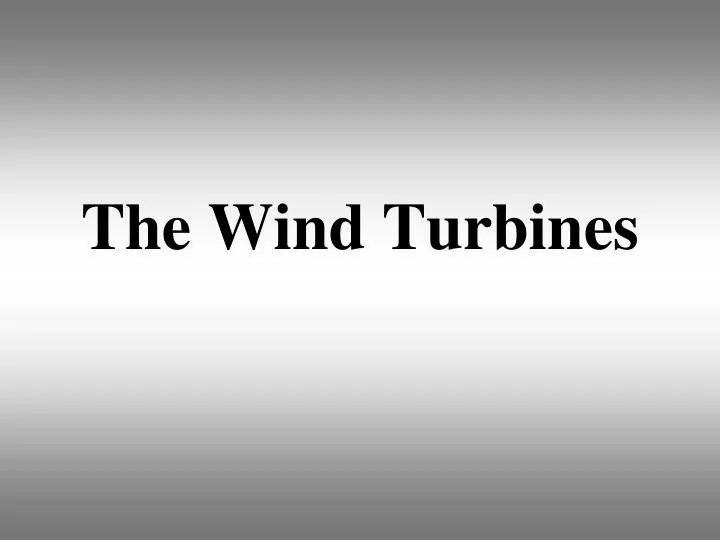 the wind turbines n.