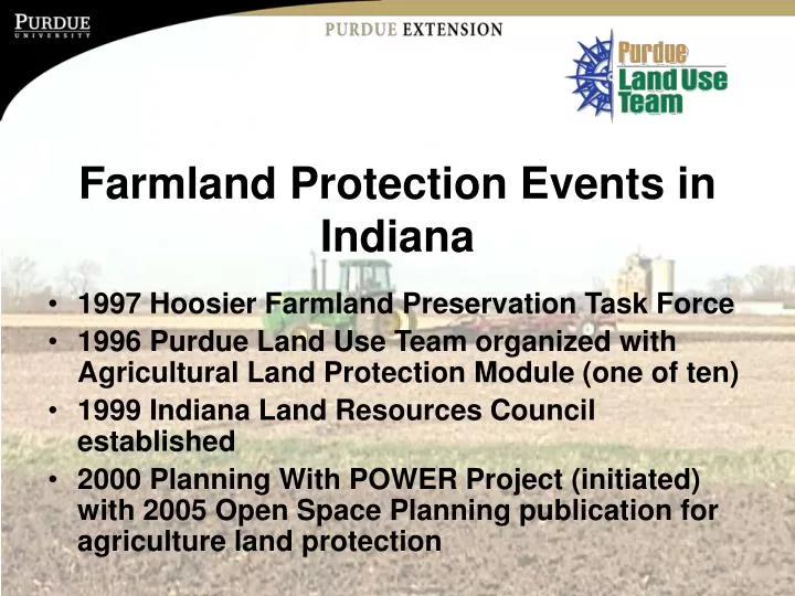 Ppt farmland protection events in indiana powerpoint presentation free download id 1029724