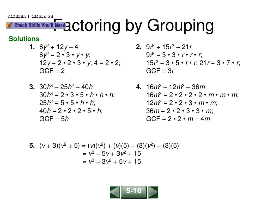PPT - Factoring by Grouping PowerPoint Presentation, free download - ID ...