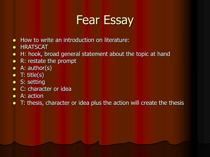 fear essay fear essay