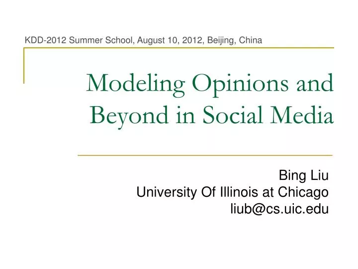 modeling opinions and beyond in social media n.
