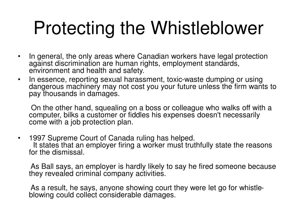 whistleblowing case study examples