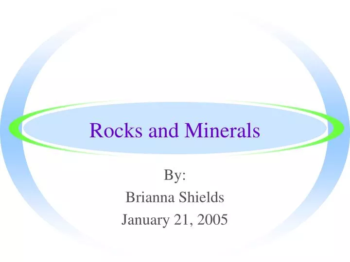 rocks and minerals n.