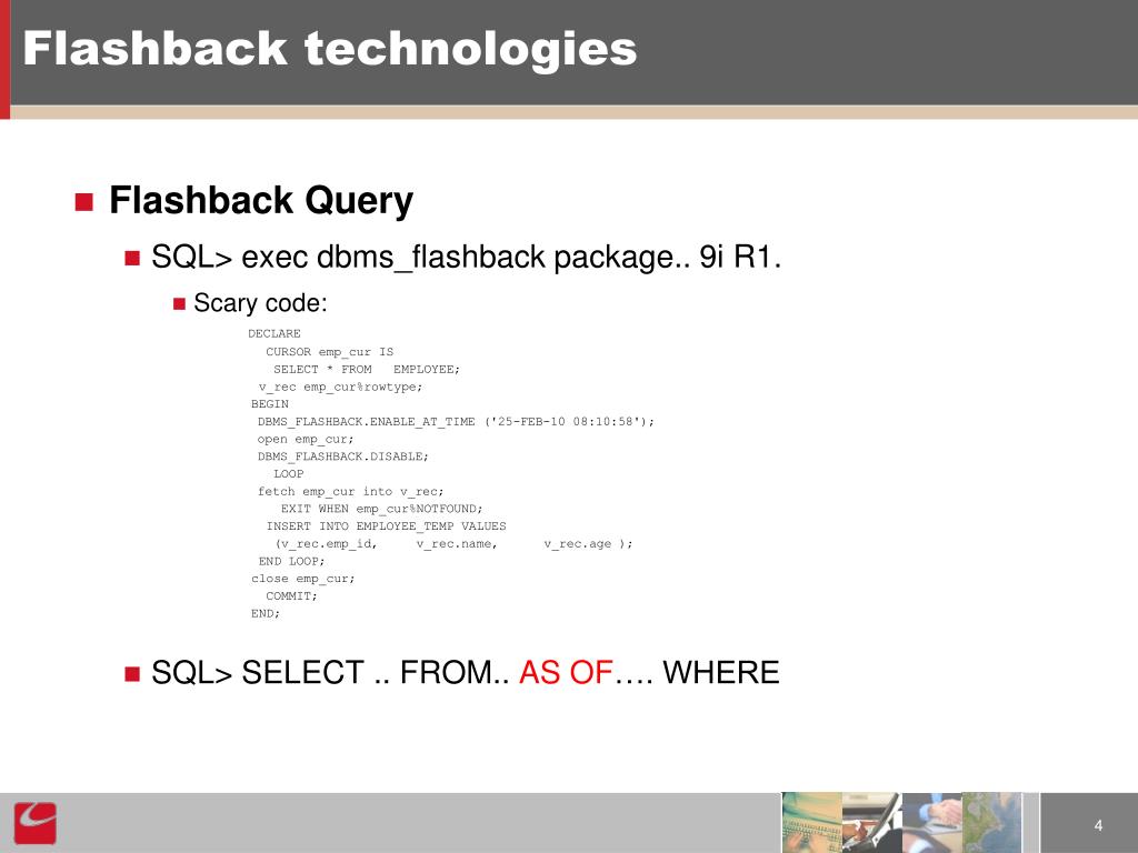 Ppt Oracle Flashback Technologies Coug Presentation Feb Powerpoint Presentation Id