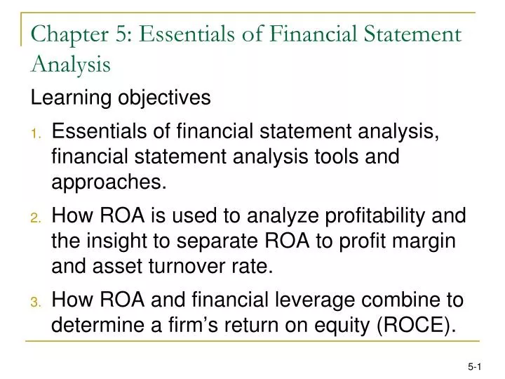 chapter 5 essentials of financial statement analysis n.