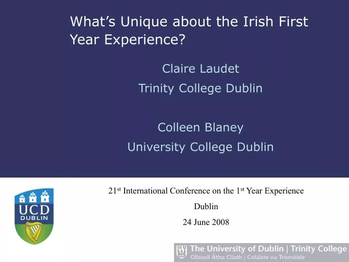 what s unique about the irish first year experience n.