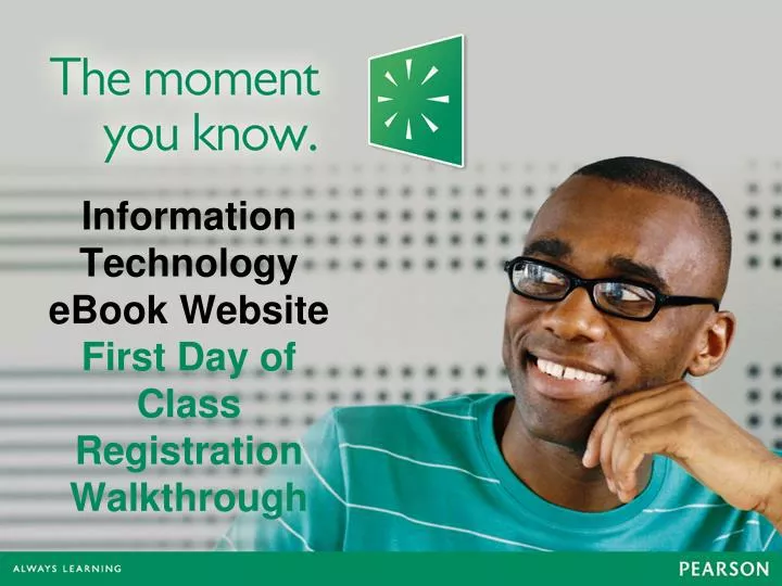 information technology ebook website first day of class registration walkthrough n.