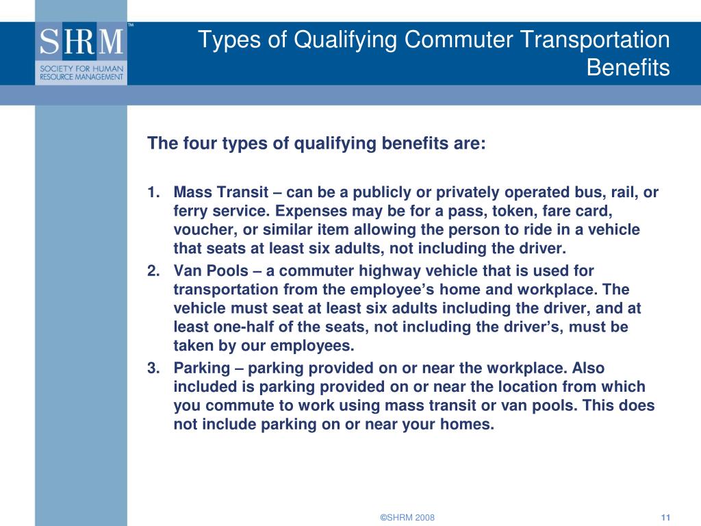 PPT Commuter Transportation Benefits Plan An Employee Communication