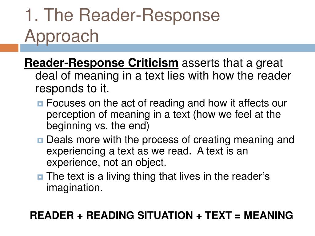 reader response criticism diagram