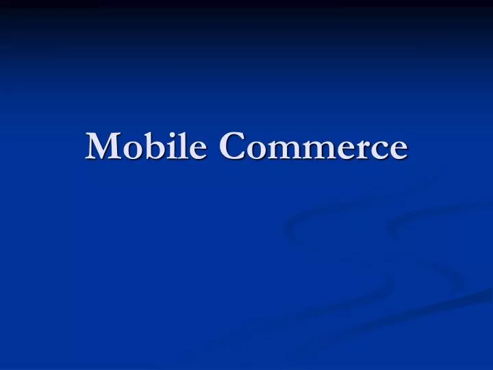 mobile commerce n.