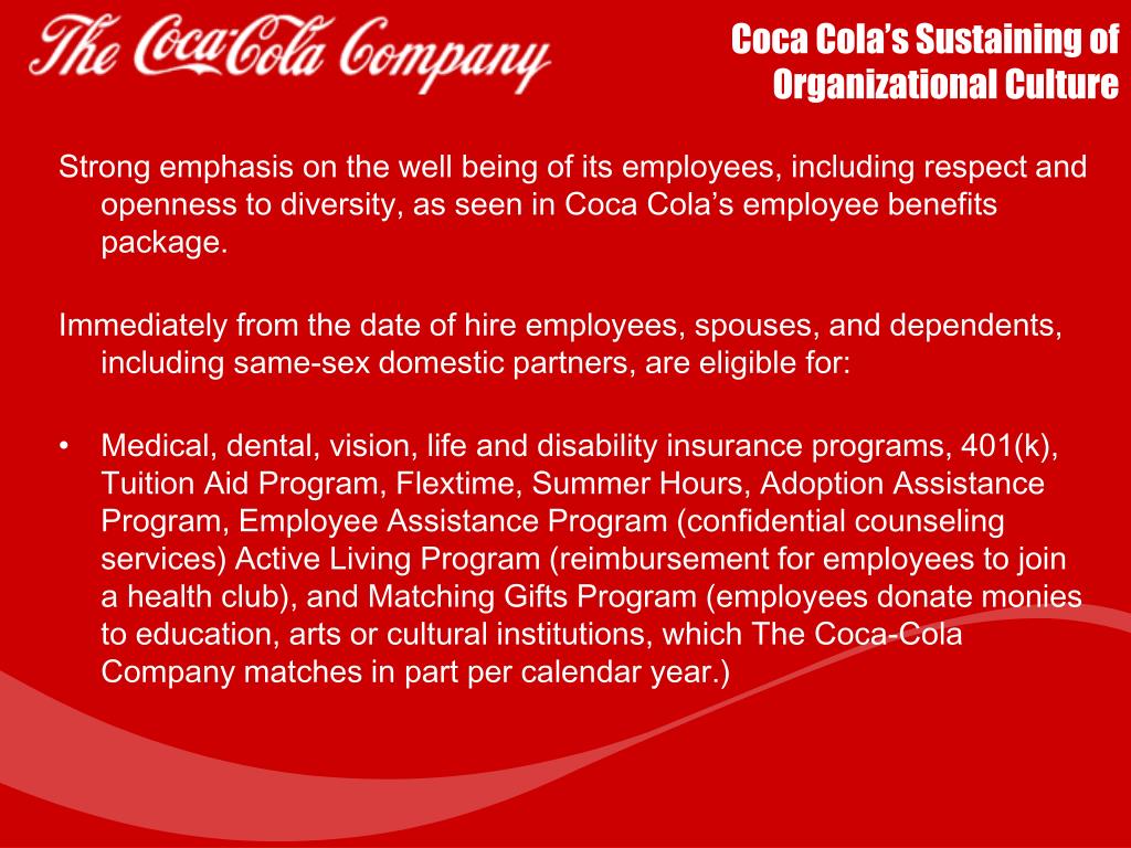 Ppt Coca Cola S Organizational Culture Powerpoint