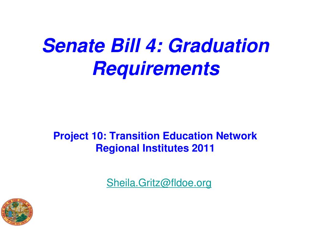 PPT Senate Bill 4 Graduation Requirements Project 10 Transition