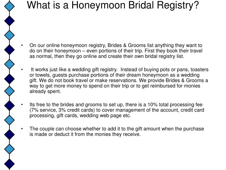 Ppt Make The Most Of Your Business With Honeymoons And What Is A Honeymoon Bridal Registry