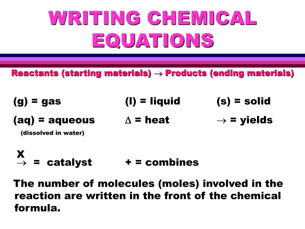 PPT - WRITING CHEMICAL EQUATIONS PowerPoint Presentation, free
