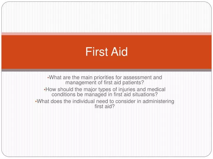 PPT - First Aid PowerPoint Presentation, free download - ID:1039295