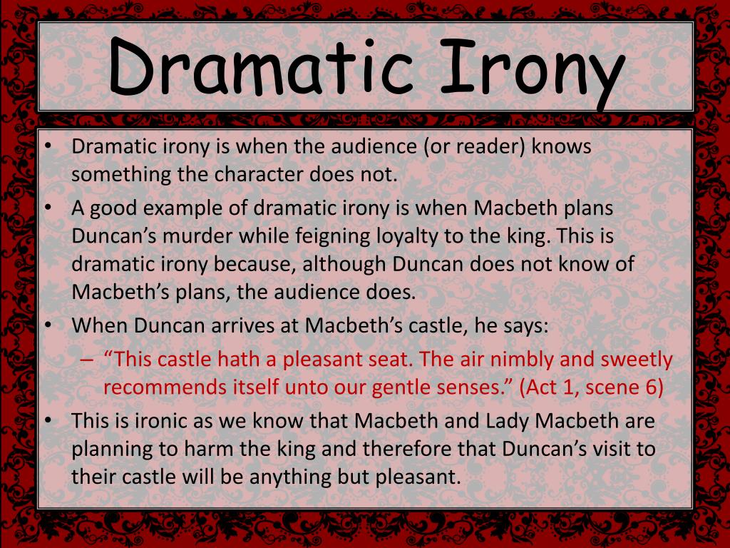 irony in macbeth act 1