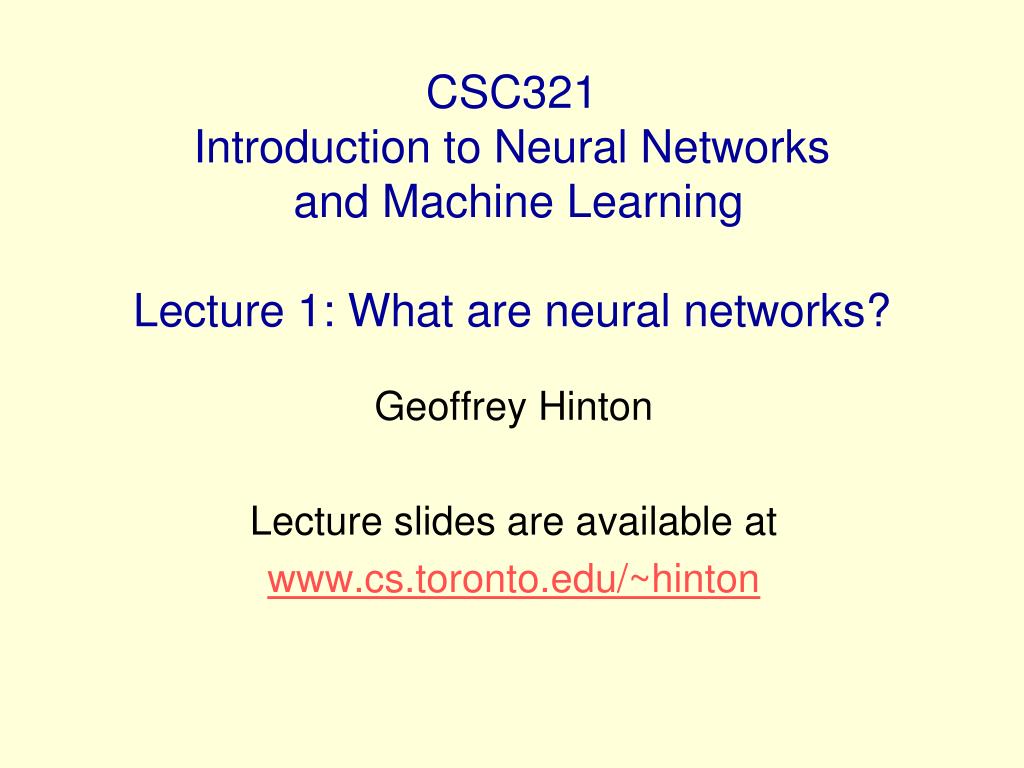 Machine learning Lecture 1