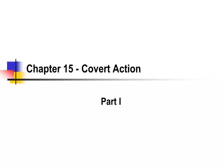 chapter 15 covert action n.