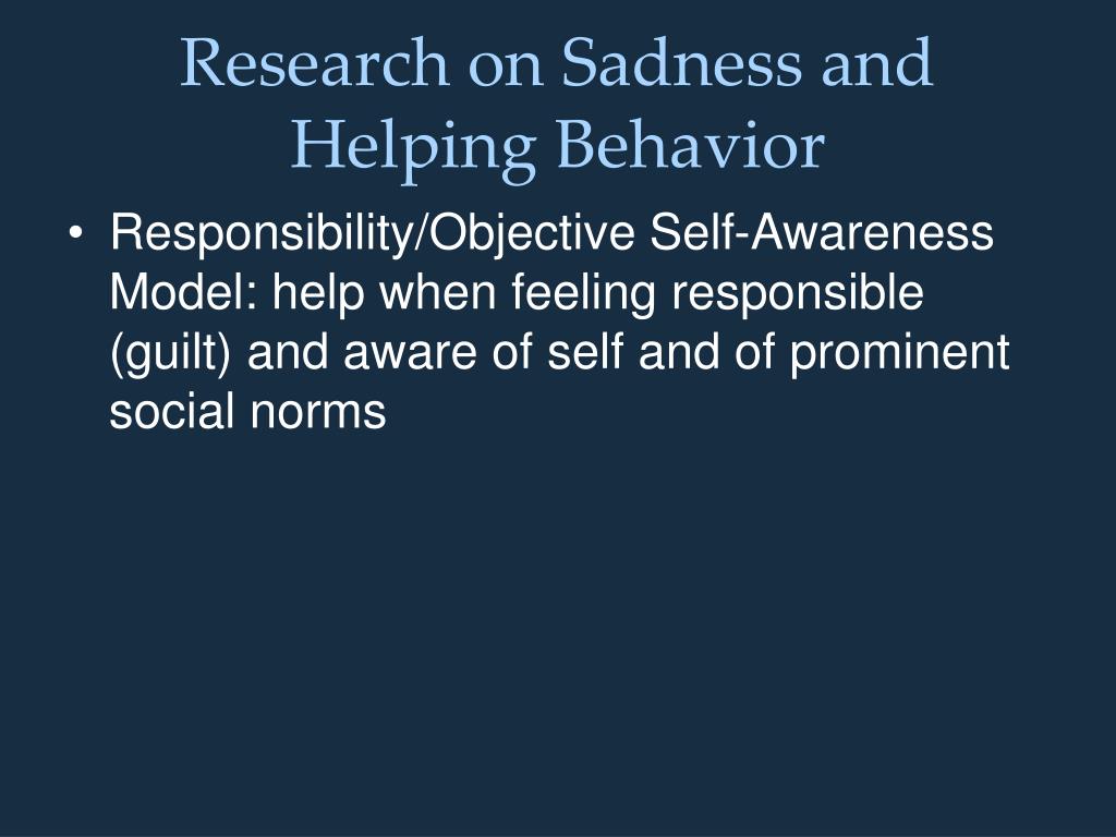research helping behaviour