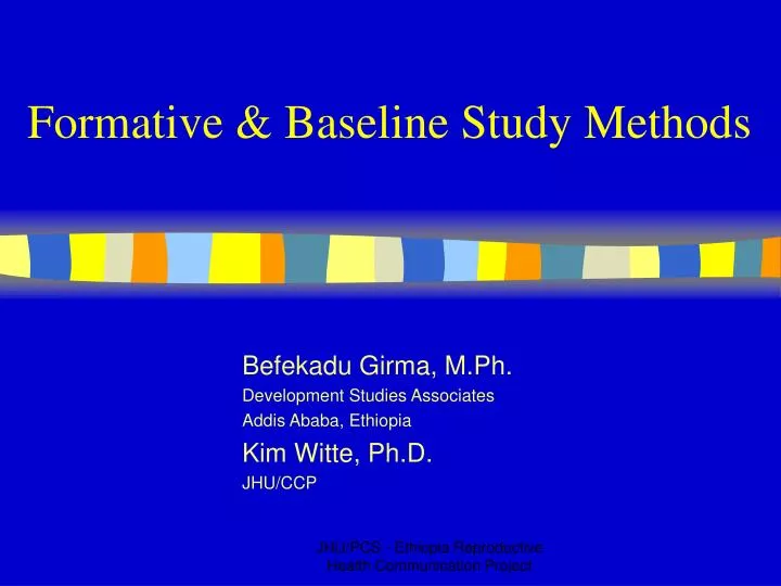 formative baseline study methods n.