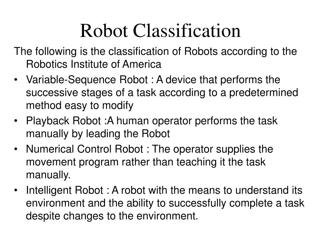 types of robots essay
