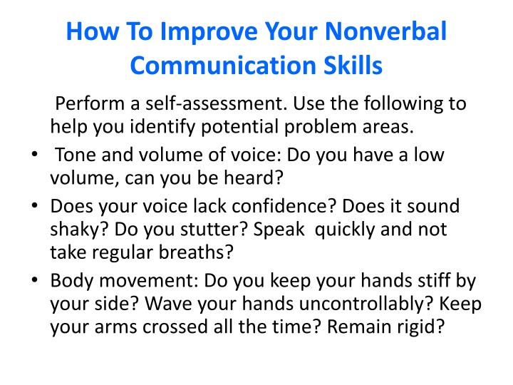 How to improve your nonverbal communication skills