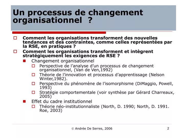 processus de changement organisationnel powerpoint