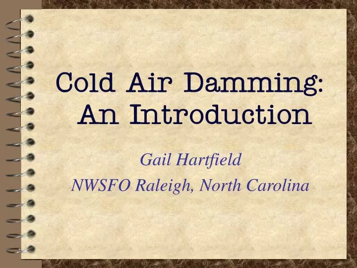 PPT Cold Air Damming An Introduction PowerPoint Presentation, free