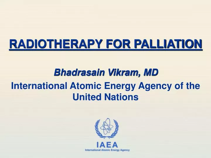 radiotherapy for palliation n.
