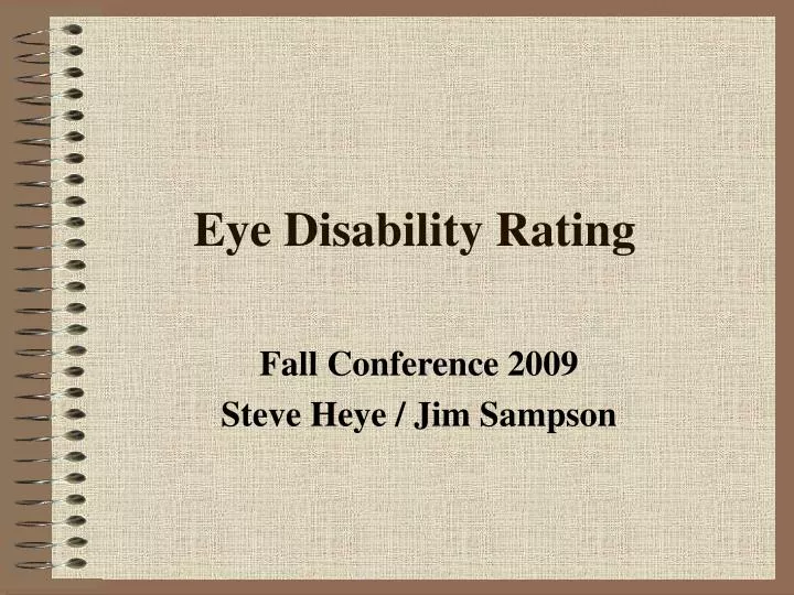eye disability rating n.