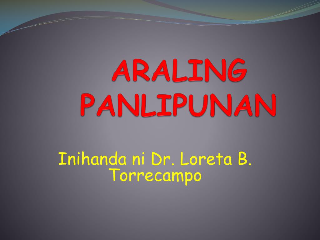 powerpoint presentation in araling panlipunan 6 quarter 4