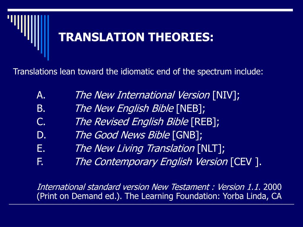 literature review translation theory